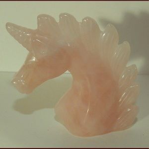 SOLD Rose quartz unicorn